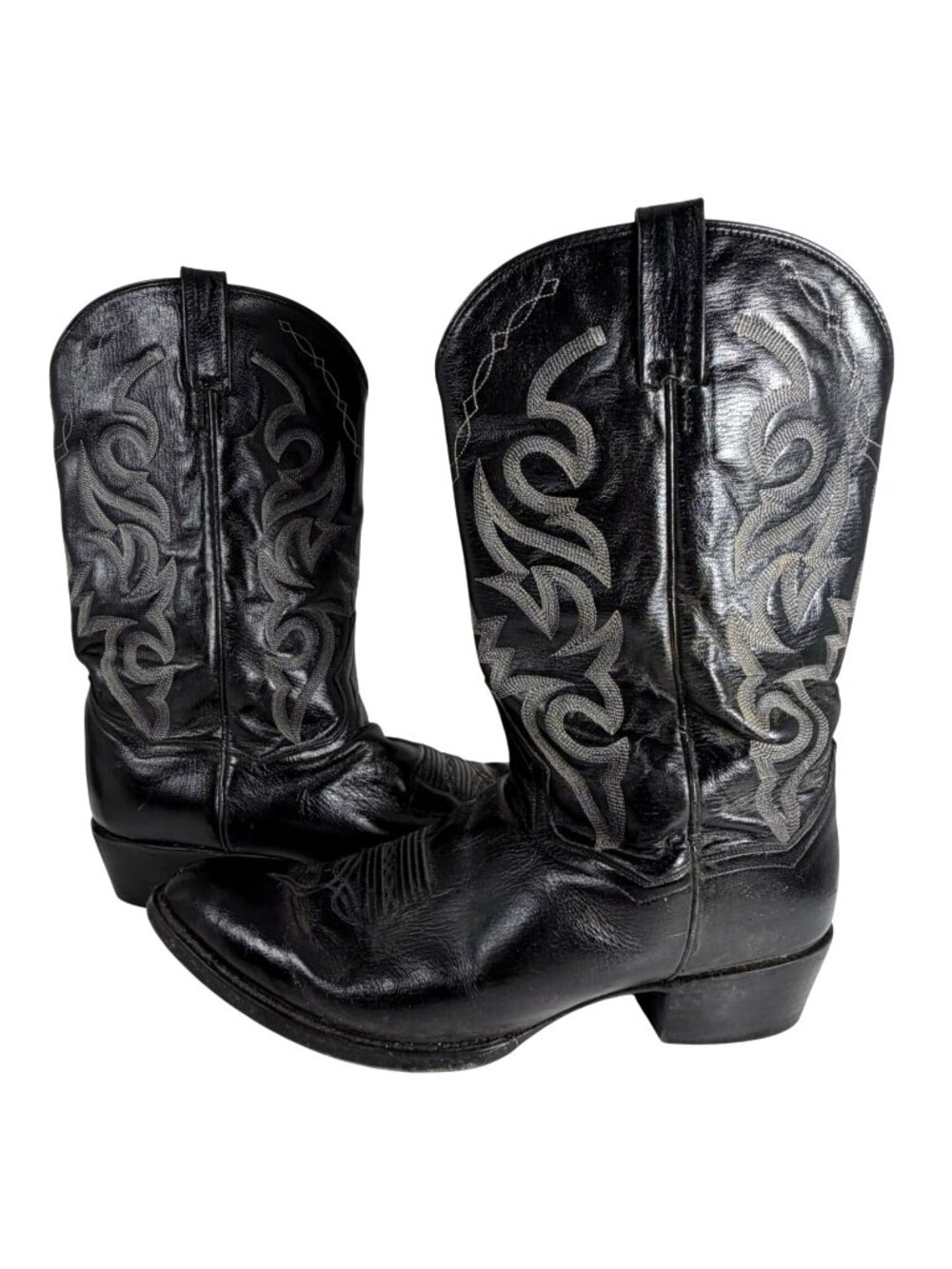 Dan Post Black Leather Milwaukee Western Cowboy Boots DP2110 Men's Size 13 D